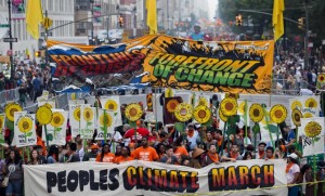 The People's Climate March was one of many climate change-related headlines in 2014. Credit: NY Daily News.