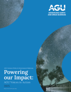 AGU Science Policy 2025 Annual Report Cover Page